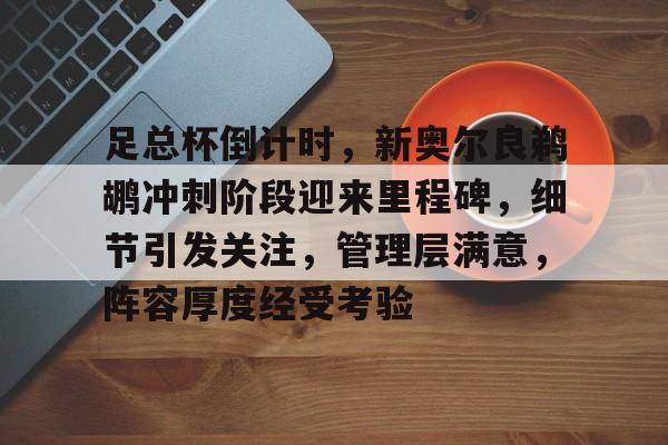 九游体育入口-足总杯倒计时，新奥尔良鹈鹕冲刺阶段迎来里程碑，细节引发关注，管理层满意，阵容厚度经受考验(足总杯第四轮90分钟战平)